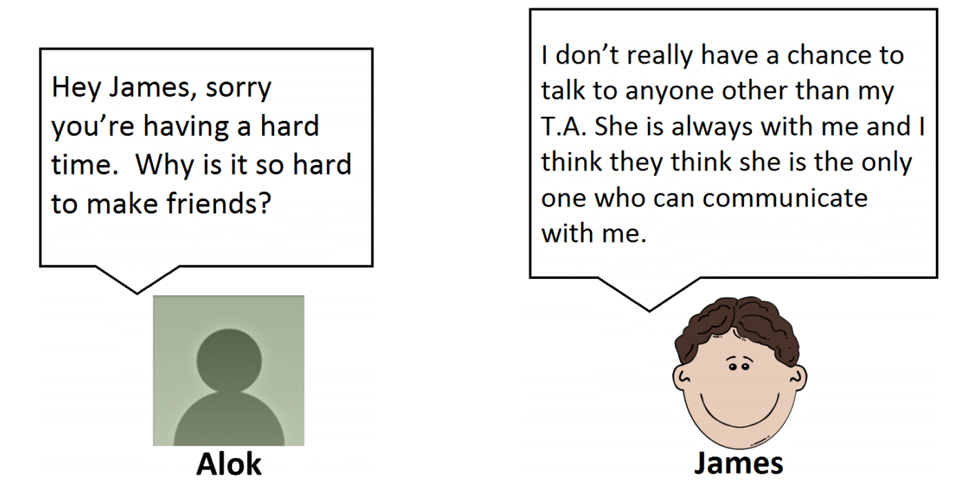 Alok asks James to describe the problem